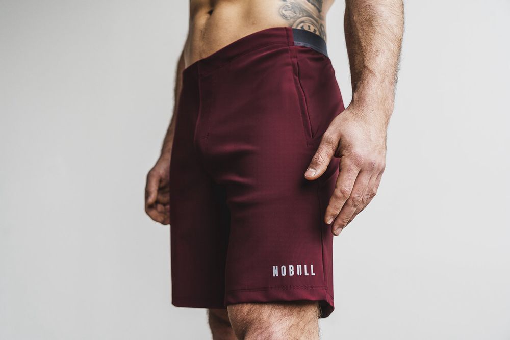 NOBULL Lightweight 8.5" Şort Erkek - Bordo - Turkiye (VUI-965182)